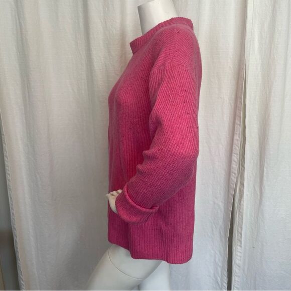 Something Navy Pink Flecked Crewneck Sweater Women’s Size Small - Picture 6 of 7
